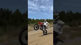 Factory edition honda one handed wheelie ! #countrymusic #johnycash #crf450r #sendit #pnw #torex