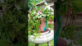 face plant pot,forest angel pot, head planter