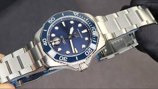 Demonstração Completa Tag Heuer Aquaracer Profissional 300 Automático Azul WBP201B.BA0632