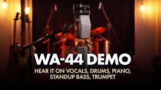 WA-44 Studio Ribbon Mic Demo | Hear It On Vocals, Drums, Standup Bass, Piano, & Trumpet