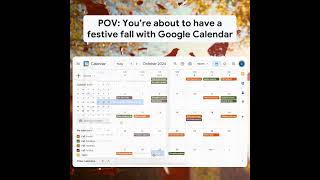 Spice up your #GoogleCalendar by color-coding your upcoming fall events 🍁🎃  #Shorts