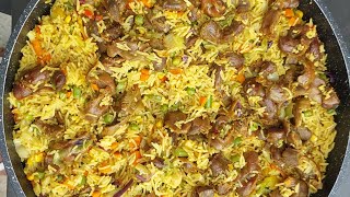 this gizzard fried rice (besmati) is so delicious ❤️ 😋  | a much try recipe |