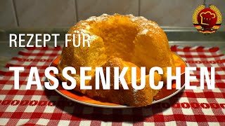 Nur 1 Tasse brauchst du für dieses schnelle und leckere Tassenkuchen DDR Rezept zum backen