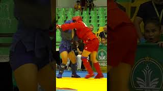 Agressive attack from NURJAVOVA Rushana (TKM) in the women's Combat #SAMBO #fight