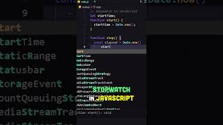 Stopwatch in JavaScript! #shorts #javascript #coding