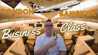 Etihad Business Class - London to Bangkok (Part 1) #travel #vlog