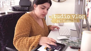 Studio Vlog 11 - working on stickers, notepads + making a stamp