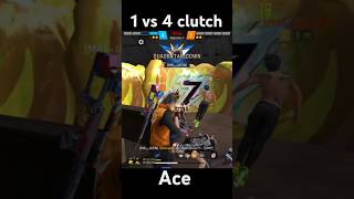 1 vs 4 clutch ace free fire🔥 #shortsfeed #gaming #shorts #freefire #ace