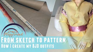 From sketch to pattern: How I make ideas into doll clothes (Plus: My first printed book arrived)