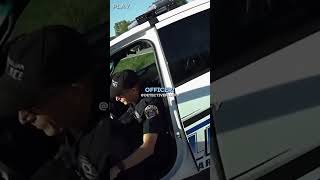 Distracted cop hits a cyclist on the road. #fyp #crime #shorts #police #cops