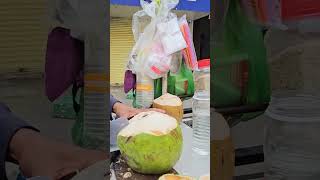 Sweet and fresh coconut water. #shorts #coconut #satisfying #short #fruit