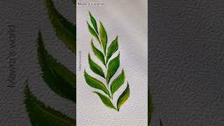 How to paint leaves 🌿with round brush | acrylic painting #short#shorts#youtubeshorts#viral#video