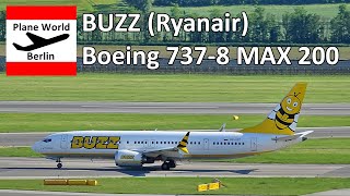 BUZZ (Ryanair) Boeing 737-8 MAX 200 *SP-RZC* takeoff from Vienna Schwechat Airport