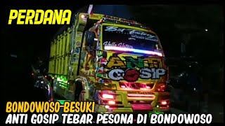 Kedatangan artis nya pantura sam p trok anti gosip tebar pesona di bondowoso