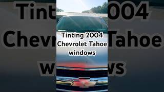 2004 Chevy Tahoe 20% on two front windows 15 strip across windshield #WindowTint #WindowTinting