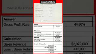 Calculation of Gross Profit #accounting #grossprofit #viral