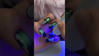 Green Slime #nailtutorial #halloweenmood #asmr