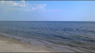 Un tratto della lunghissima spiaggia di Primorskoye, sud Ucraina