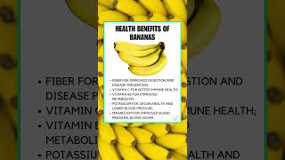 5 Health Benefits of Bananas 🍌🍌 #shorts #bananas #benefitsofbanana #healthtips #eatfruits