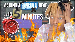 Making A DRILL BEAT In Only 5 Minutes | FL Studio