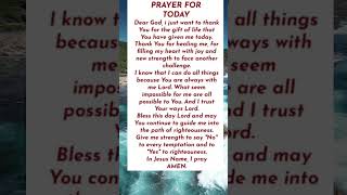 PRAYER For Today!#prayer #nightprayer #prayerfortoday #shorts