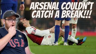 AMERICAN FOOTBALL FAN REACTS TO Hector Bellerin's ACL INJURY *IS ARSENAL CURSED???*