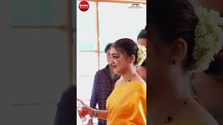 "Get glam with #Nazriya! Cute wedding routine🥰 "