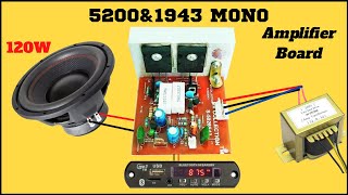 100watt mono Amplifier board//2SC5200 2SA1943 Board wiring & Testing//100w साउंड सिस्टम कैसे बनाएं