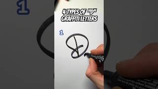 How To Draw ✍️4 Types of ‚D’ Graffiti Tag Letters | #drawing #tutorial #graffiti