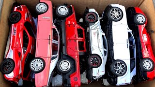 Box Full of Diecast Cars /Ferrari 488, Rolls-Royce 2023, Jeep Car,  Nissan GTR, LaFerrari, lexus 570