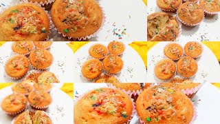 I Bake these Cup cakes Once a week  | new recipe | homemade funfetti cupcakes for Kids and Tea Time