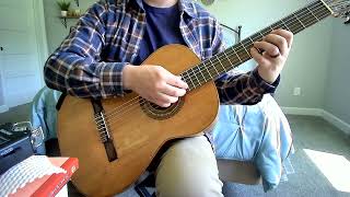 Playing classical guitar without nails - quick demo