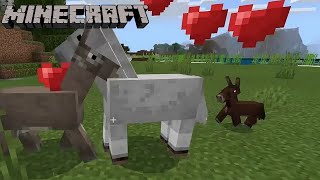 MINECRAFT (PS4) : Breed A Mule From A Horse & A Donkey