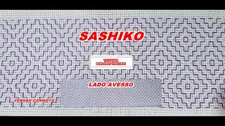 *335* SASHIKO / PONTO ALINHAVO / MODELO 5 - VERSÃO CANHOTO - Tathinha Bordados Variados