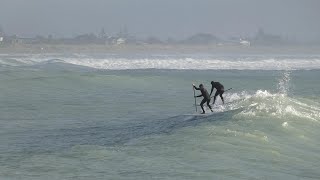 4K UHD - Surfing Scarborough in Winter 2024 (Standup Paddleboarding) - Christchurch - New Zealand