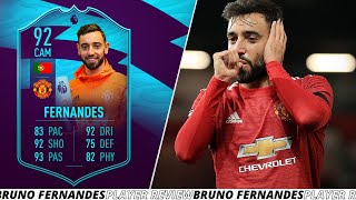 WHAT A CARD! 92 POTM BRUNO FERNANDES PLAYER REVIEW! FIFA 21 Ultimate Team