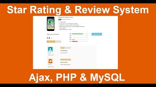 Develop Star Rating & Reviews System in PHP just like eCommerce Websites - PHP Project