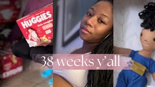 VLOG | REALITY OF 38 WEEKS | last minute organizing + holiday prep