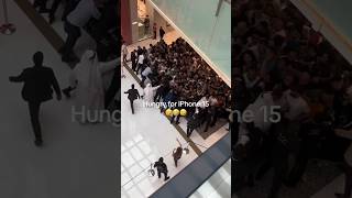 hungry for iphone 15 Dubai mall #iphone #viralvideo