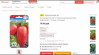 Банан розовый Томат 20шт СС Сибирский сад Banana pink tomato