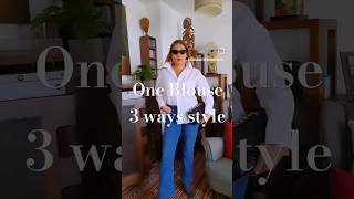 Wearing & Styling One Blouse 3 Ways Style. #shorts #fashion #fashionhack #influencers