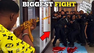 FRANKLIN BIGGEST FIGHT WITH LOS SANTOS POLICE IN GTA 5