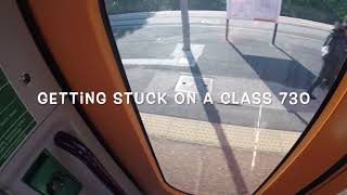 Class 730 fail, stuck on a train