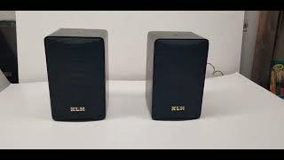 🔴 KLH Metal Bookshelf Speakers Model 610 Amazing Sound Bargain ✔