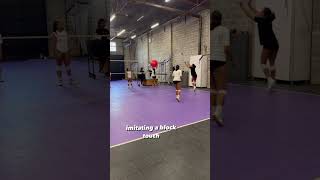 Imitating a block touch #volleyballmatch #volleyball #blockoutacademy