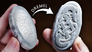 Cómo GRABAR PIEDRA con DREMEL (Muy fácil) ✅ Hacer grabado con motortool rotativa en piedra natural