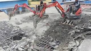 Chinese demolishing  machines OULIDE W18-5 and W25-5 mini digger  for reinforced concrete demolition