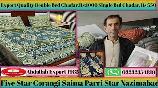 USA Export Quality Double Bed Chadar,Rs:1000 Single Bed Chadar, Rs:550