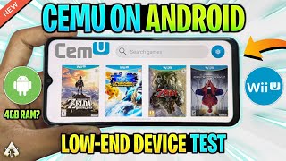 🔥 TESTING CEMU ANDROID ON *LOW-END* DEVICE! (GAMEPLAY TEST) WII U EMULATOR