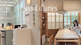 seoul travel vlog 🍵 staying in a hanok, gentle monster pop-up, coffee shops